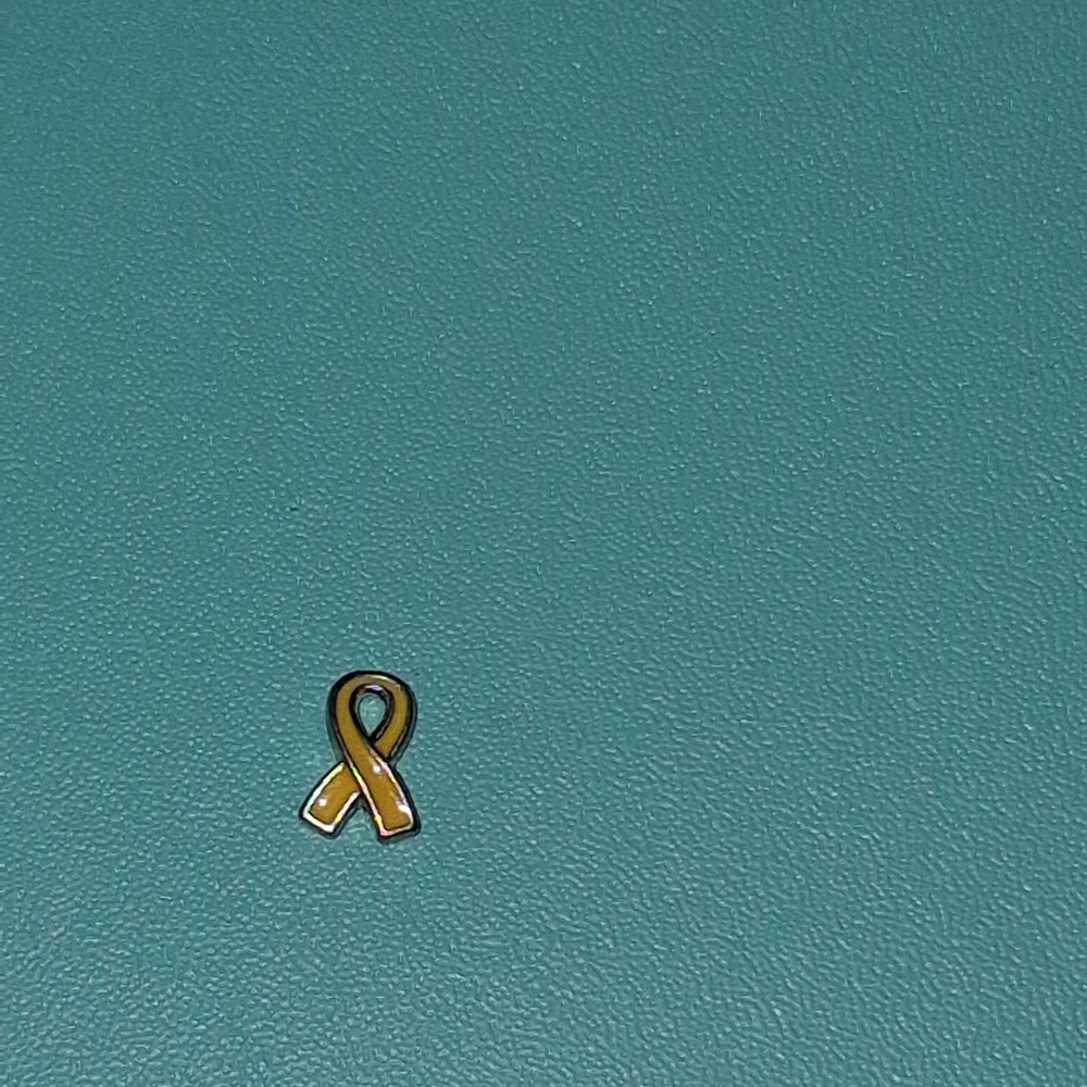 Yellow Awareness Ribbon Pin Origami Owl